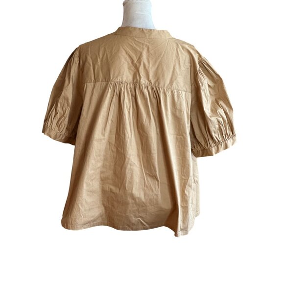 Worthington Womens 2X Puff Sleeve Button-Up Blouse Classic Corp Core - Picture 6 of 7